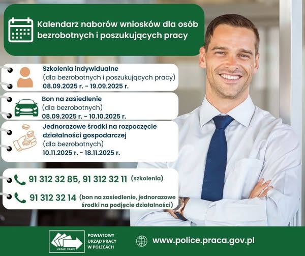 Zdjęcie artykułu Harmonogram naborów wniosków skierowanych do osób bezrobotnych i poszukujących pracy