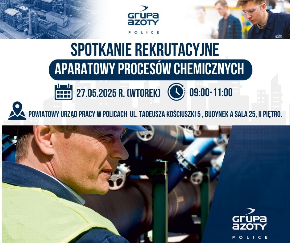 Zdjęcie artykułu SPOTKANIE REKRUTACYJNE - APARATOWY PROCESÓW CHEMICZNYCH