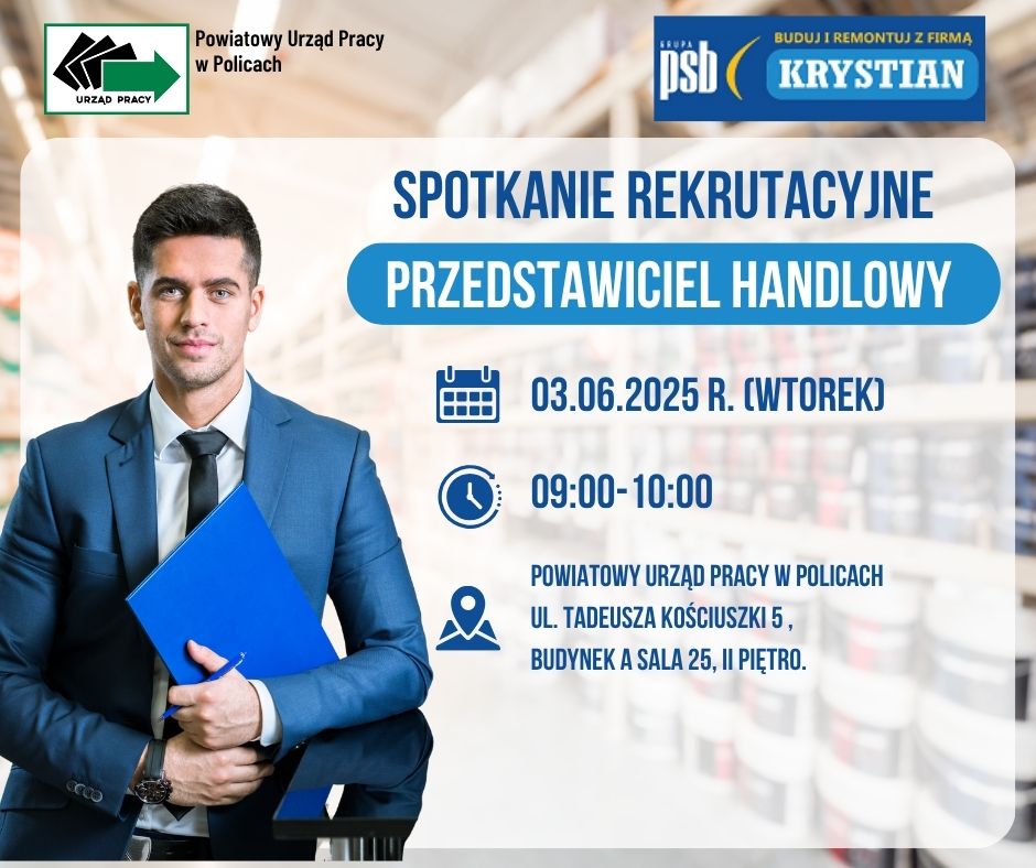 Zdjęcie artykułu SPOTKANIE REKRUTACYJNE - RZEDSTAWICIEL HANDLOWY