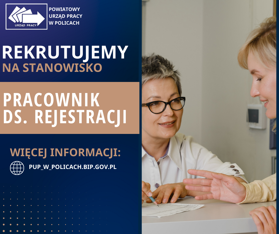 Zdjęcie artykułu Nabór na stanowisko: Pracownik ds. rejestracji w Powiatowym Urzędzie Pracy w Policach