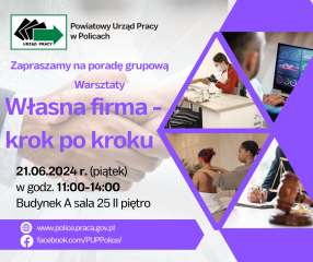 Zdjęcie artykułu Warsztaty pt. ”Własna firma - krok po kroku”.